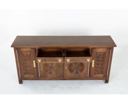 Oak Sideboard by Étienne Kohlmann – Copper Handles, 1950s Design