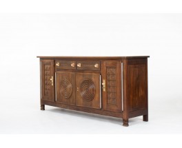 Oak Sideboard by Étienne Kohlmann – Copper Handles, 1950s Design