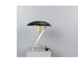 Lampe Louis Kalff modèle Z en laiton et métal noir édition Philips 1950