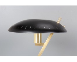 Lampe Louis Kalff modèle Z en laiton et métal noir édition Philips 1950
