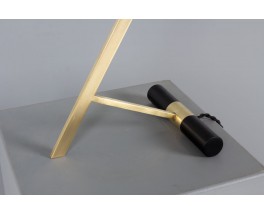 Lampe Louis Kalff modèle Z en laiton et métal noir édition Philips 1950