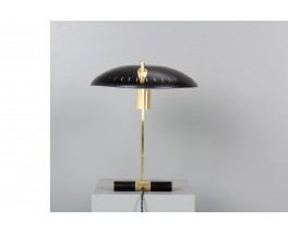 Lampe Louis Kalff modèle Z en laiton et métal noir édition Philips 1950
