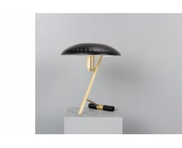 Lampe Louis Kalff modèle Z en laiton et métal noir édition Philips 1950