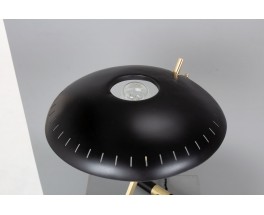Lampe Louis Kalff modèle Z en laiton et métal noir édition Philips 1950