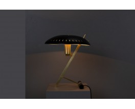 Lampe Louis Kalff modèle Z en laiton et métal noir édition Philips 1950