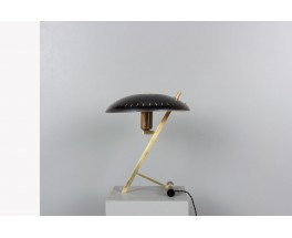 Louis Kalff lamp Z model in brass and black metal by Philips 1950