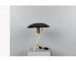 Lampe Louis Kalff modèle Z en laiton et métal noir édition Philips 1950