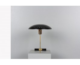 Lampe Louis Kalff modèle Z en laiton et métal noir édition Philips 1950