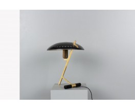 Lampe Louis Kalff modèle Z en laiton et métal noir édition Philips 1950
