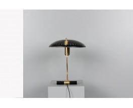 Lampe Louis Kalff modèle Z en laiton et métal noir édition Philips 1950