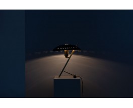 Lampe Louis Kalff modèle Z en laiton et métal noir édition Philips 1950