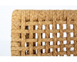 Audoux Minet armchair in rope and beech edition Vibo Vesoul 1950