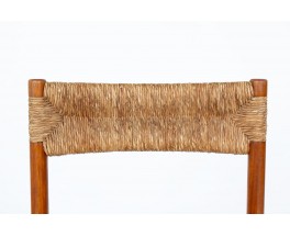 Chairs model Dordogne in ash and straw edition Sentou 1950 set of 4
