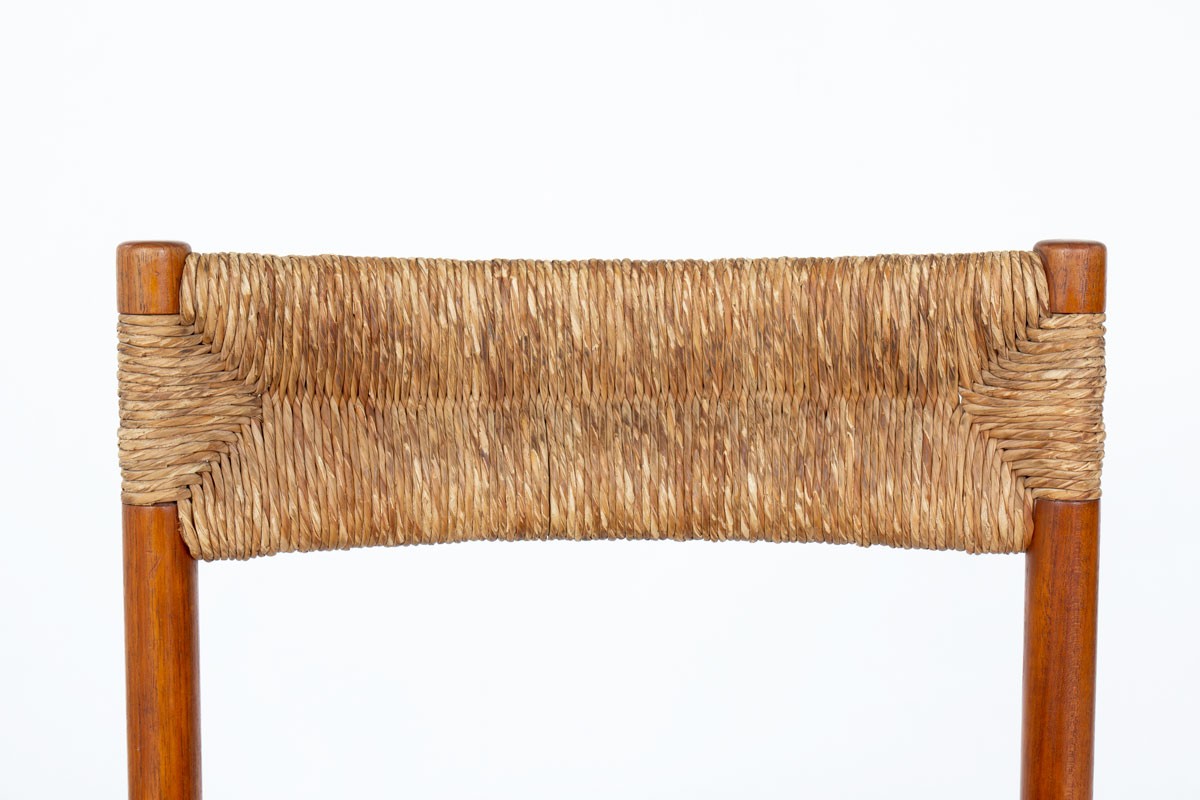 Chairs model Dordogne in ash and straw edition Sentou 1950 set of 4