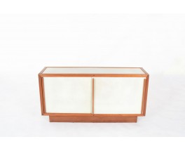 Andre Sornay cabinet in beech and beige panels 1960