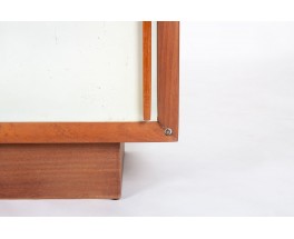 Andre Sornay cabinet in beech and beige panels 1960