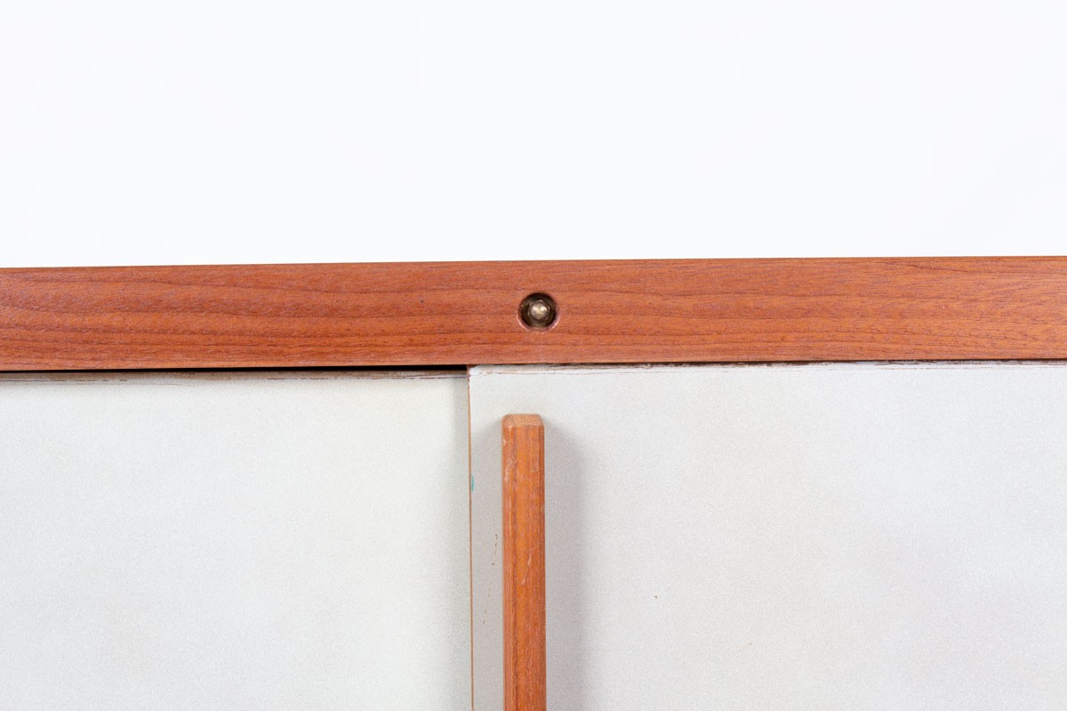 Meuble André Sornay hêtre et panneaux beige 1960