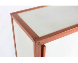 Andre Sornay cabinet in beech and beige panels 1960