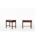 Pair of vintage mahogany bedside tables by Jacques Hauville for Roche Bobois, France 1950s