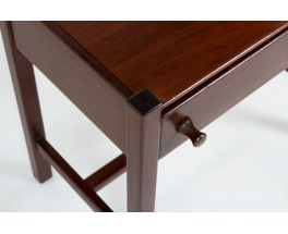 Paire de chevets vintage en acajou par Jacques Hauville pour Roche Bobois, France 1950