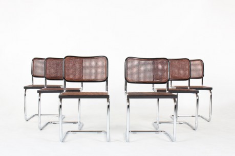 Marcel Breuer chairs model Cesca B32 edition Thonet 1970 set of 6