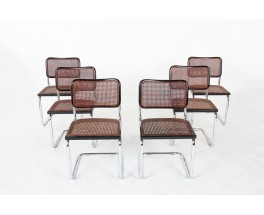Marcel Breuer chairs model Cesca B32 edition Thonet 1970 set of 6