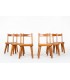 Chairs in elm design brutalist chalet spirit 1950 set of 6