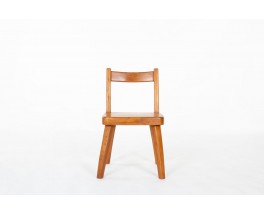 Chairs in elm design brutalist chalet spirit 1950 set of 6