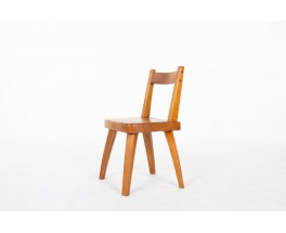 Chaises en orme design brutalist esprit chalet 1950 set de 6