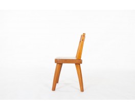 Chaises en orme design brutalist esprit chalet 1950 set de 6