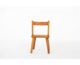 Chaises en orme design brutalist esprit chalet 1950 set de 6