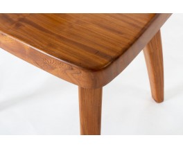 Chaises en orme design brutalist esprit chalet 1950 set de 6