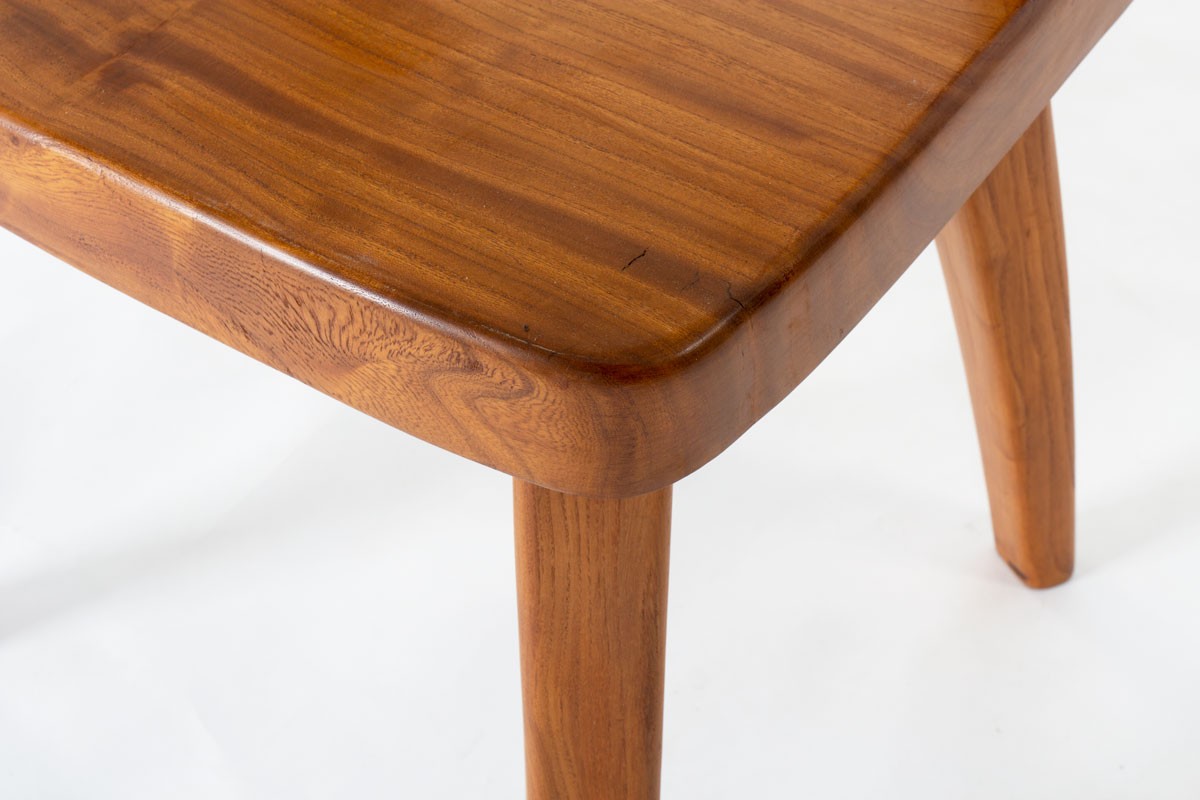 Chairs in elm design brutalist chalet spirit 1950 set of 6