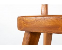 Chaises en orme design brutalist esprit chalet 1950 set de 6