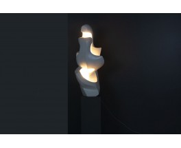 Sculpture en plâtre lumineuse grand modèle signé M. Reollon 1981
