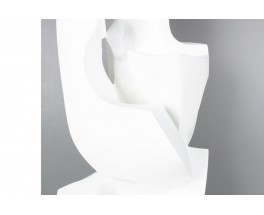 Sculpture en plâtre lumineuse grand modèle signé M. Reollon 1981