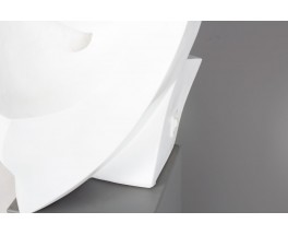 Unique Large Plaster Sculpture with Light – Signed by M. Reollon, 1981