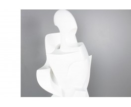 Sculpture en plâtre lumineuse grand modèle signé M. Reollon 1981