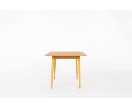 Table de repas rectangulaire en frêne – Design René Jean Caillette, éditée par Charron 1950
