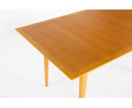 Table de repas rectangulaire en frêne – Design René Jean Caillette, éditée par Charron 1950