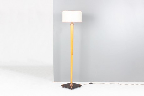 Lampadaire poirier cuivre et bakelite design Art Deco 1930