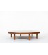 Table basse ronde grand modèle en chêne 1950