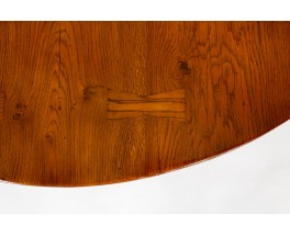 Table basse ronde grand modèle en chêne 1950