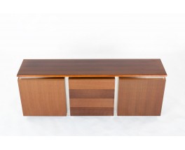 Enfilade Ludovico Acerbis en inox et palissandre design italien 1970