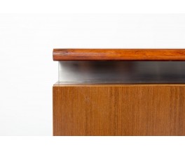 Enfilade Ludovico Acerbis en inox et palissandre design italien 1970