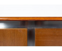 Enfilade Ludovico Acerbis en inox et palissandre design italien 1970