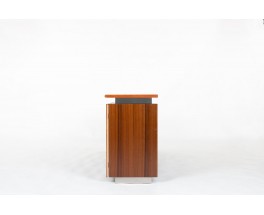 Enfilade Ludovico Acerbis en inox et palissandre design italien 1970