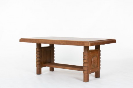 Table de repas rectangulaire en chêne 1930