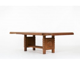 Table de repas rectangulaire en chêne 1930