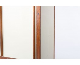 Andre Sornay wardrobe in mahogany and beige panels 1960